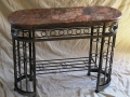 French art deco table with marble top